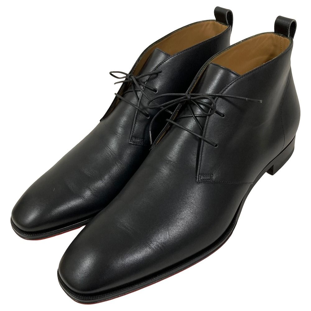 美品 Christian Louboutin クリスチャンルブタン チャッカブーツ サイズ41.5 約26.5cm ブラック メンズ 古着 中古 USED