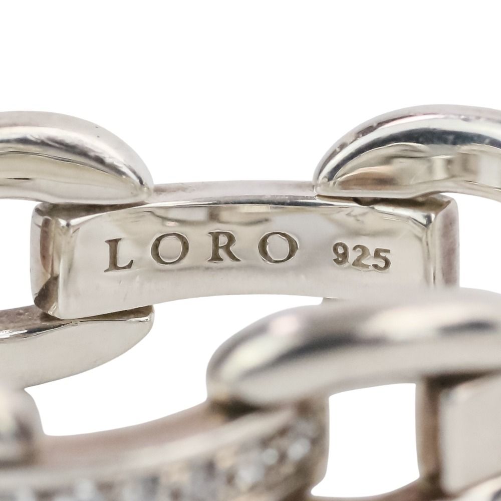 美品 LORO ロロ VO ring 01 dia 925 リング 指輪 9号 シルバー