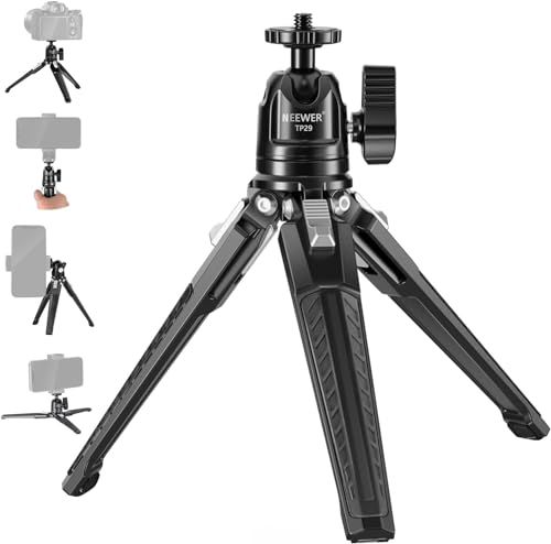 【新品】NEEWER 金属製卓上ミニ三脚 360°ボール雲台付き 垂直撮影&ハンドグリップ ポータブル旅行用三脚スタンド 1/4