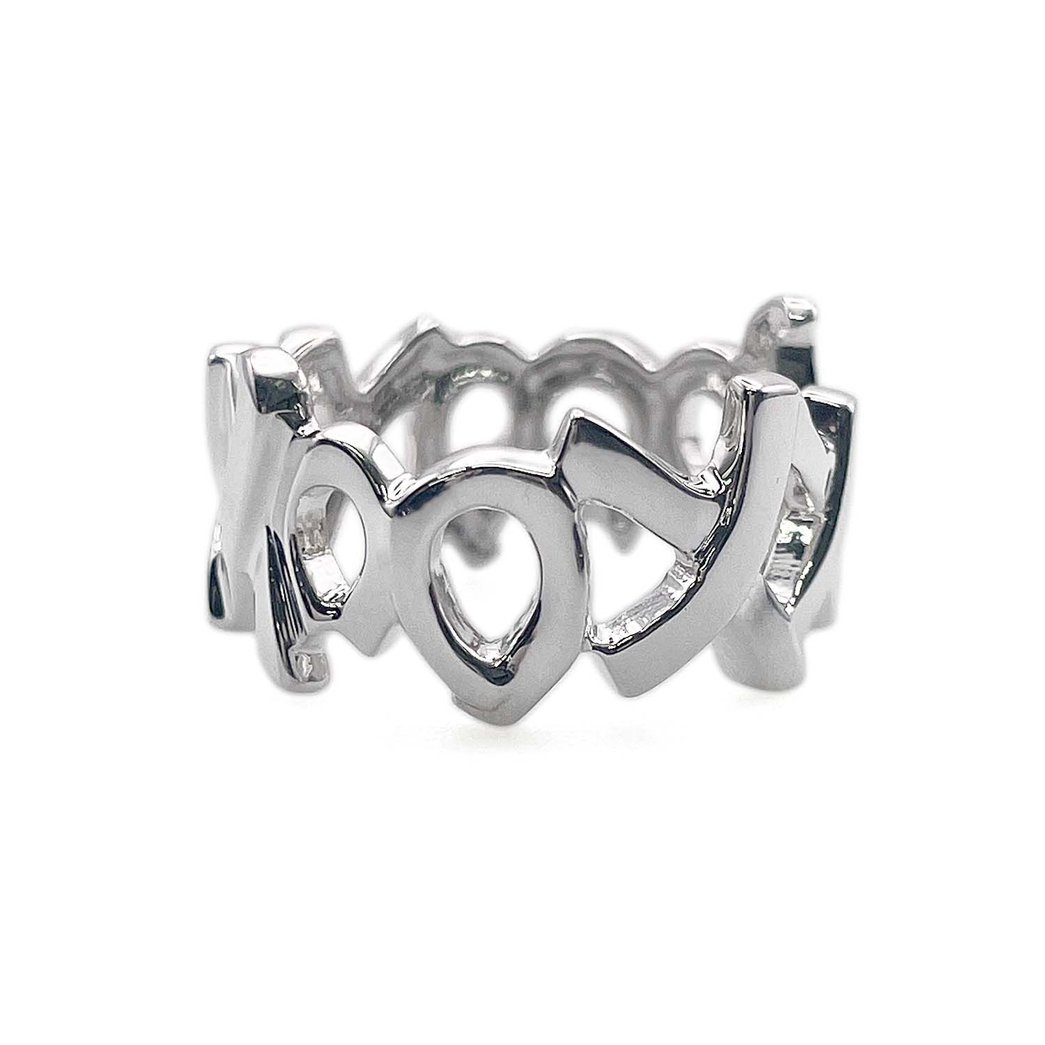 TIFFANY&Co. ティファニー ラブ＆キス グラフィティ リング・指輪 パロマピカソ SV925 13.5号 シルバー 新品仕上済 ユニセックス 【中古】