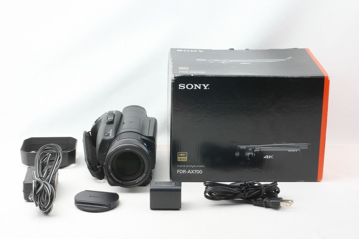ソニー Sony HANDYCAM FDR-AX700 ブラック デジタル4Kビデオカメラレコーダー 付属品満載 元箱◇50593