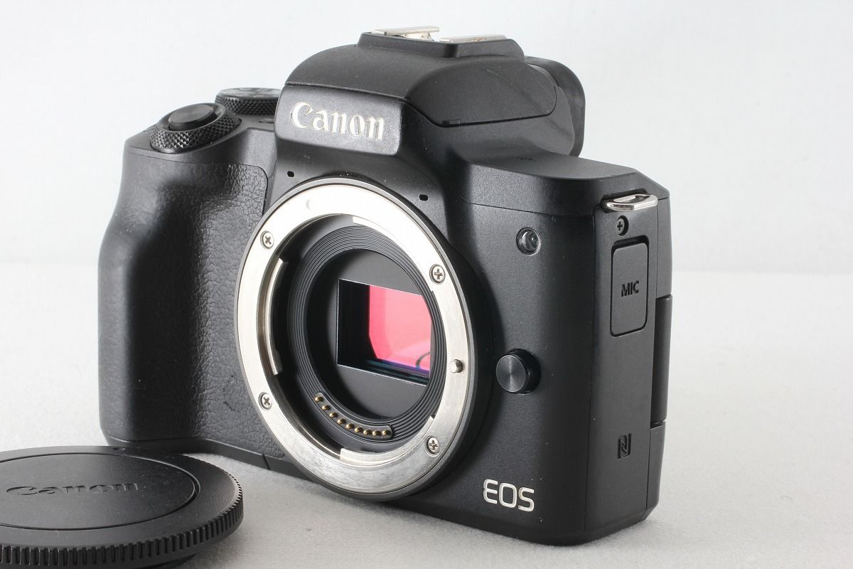 キヤノン Canon EOS Kiss M ボディ ブラック ストラップ付 ミラーレス一眼レフカメラ◇50566