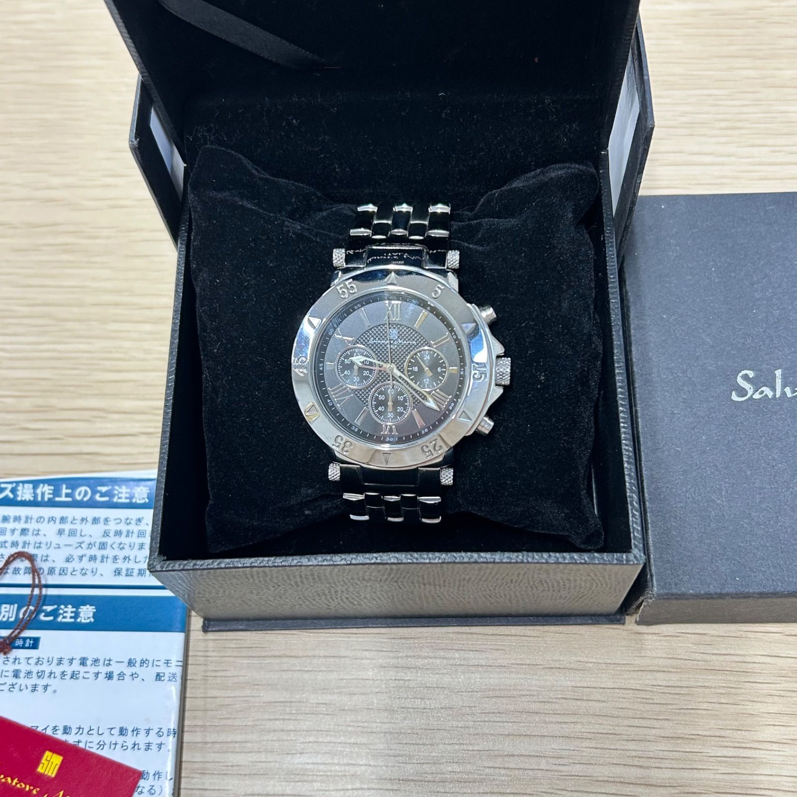 Salvatore Marra 腕時計SM-9028SS-SSBK クロノグラフ - メルカリ