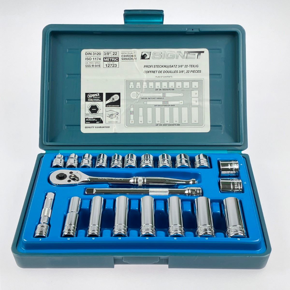 SIGNET シグネット 3/8DR 22PC MM ソケットレンチセット 12723