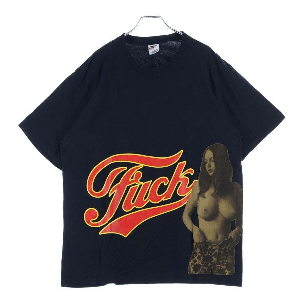 SUPREME (シュプリーム) 24AW ×Hysteric Glamour HG Fuck Tee ヒステリックグラマー ファック プリント クルーネック 半袖Tシャツ カットソー ブラック