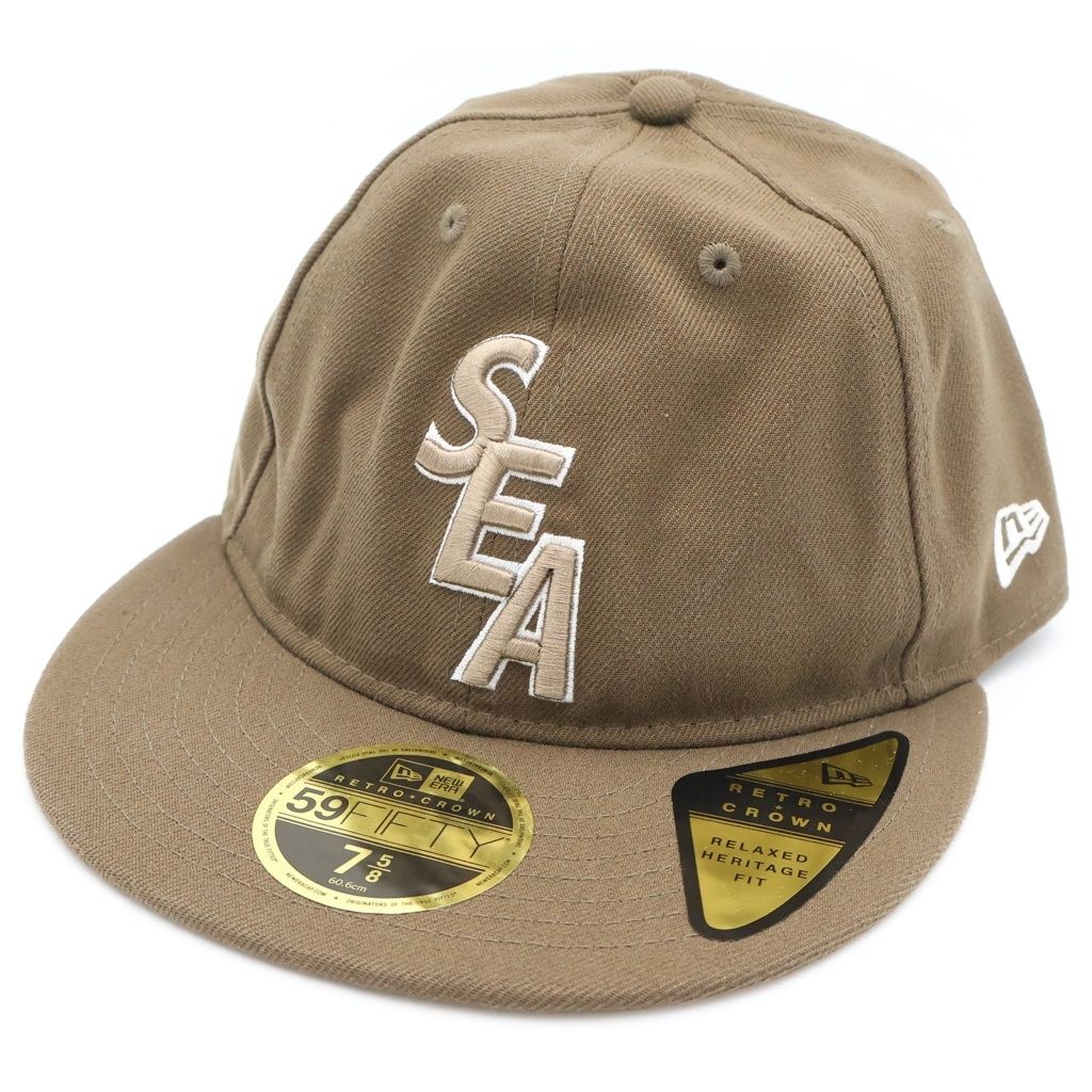 WIND AND SEA (ウィンダンシー) ×NEW ERA 59 FIFTY RETRO CROWN CAP ニューエラ レトロ クラウン ロゴ刺繍 ベースボールキャップ 帽子 ブラウン WDS-C-NERC-23-Q2-AC-01