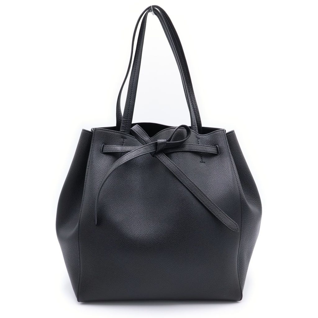 CELINE (セリーヌ) カバファントム トートバッグ ハンドバッグ ブラック レザー ゴールド金具