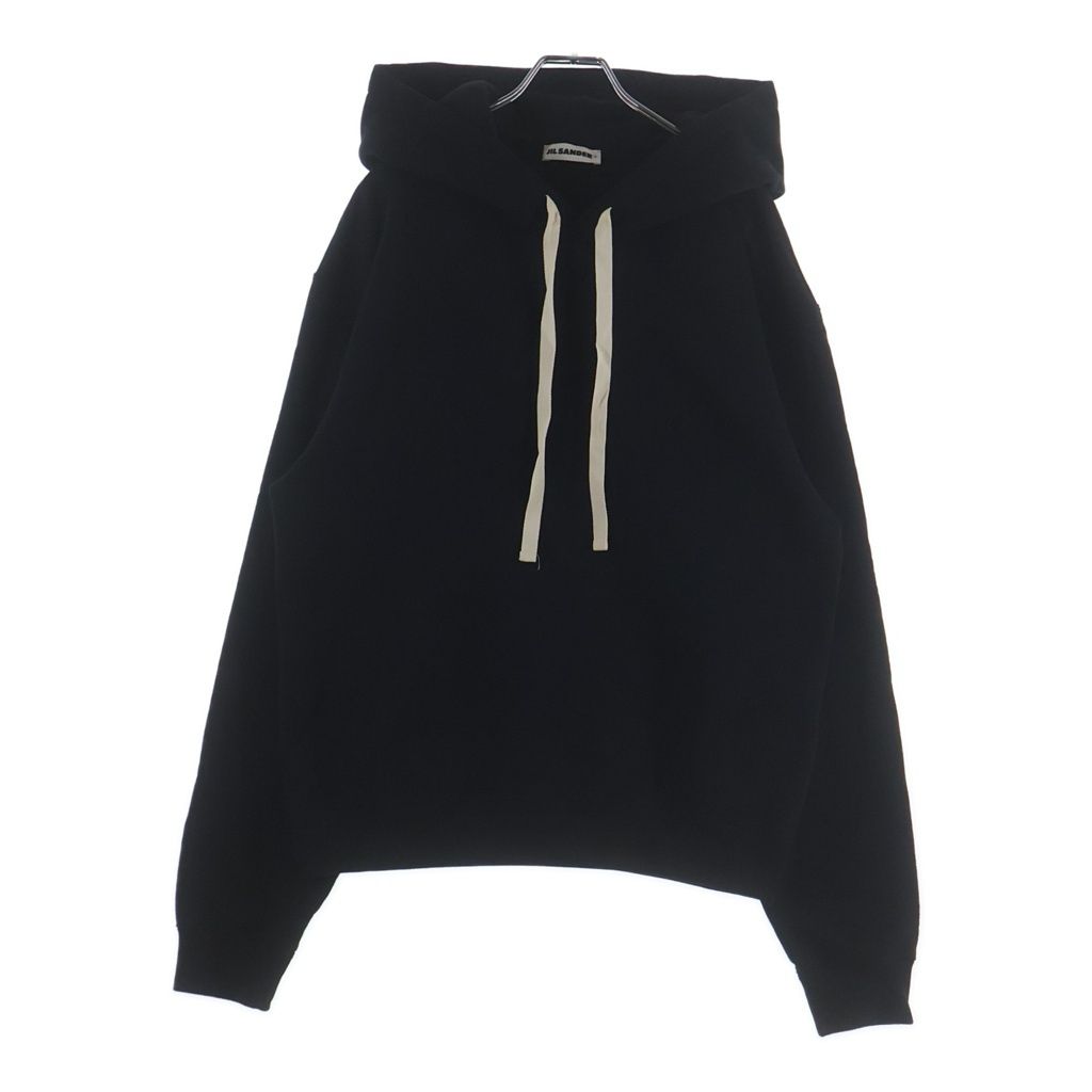 JIL SANDER (ジルサンダー) 25SS ジルサンダー+ Cotton Terry Hooded Sweatshirt コットンテリーフーデットスウェットシャツ J47GU0131 プルオーバーパーカー ブラック 34,460円