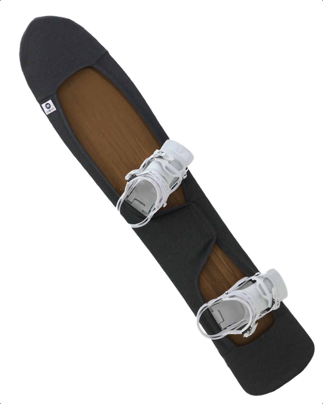 新品 MONS For Powder Board Knit Cover スノーボード用ニットカバー ソールカバー ビンディング付けたまま ベルクロストラップ式｜ファブリックソフト 通気性 伸縮性 ヘザーグレー（台湾製） (Small)