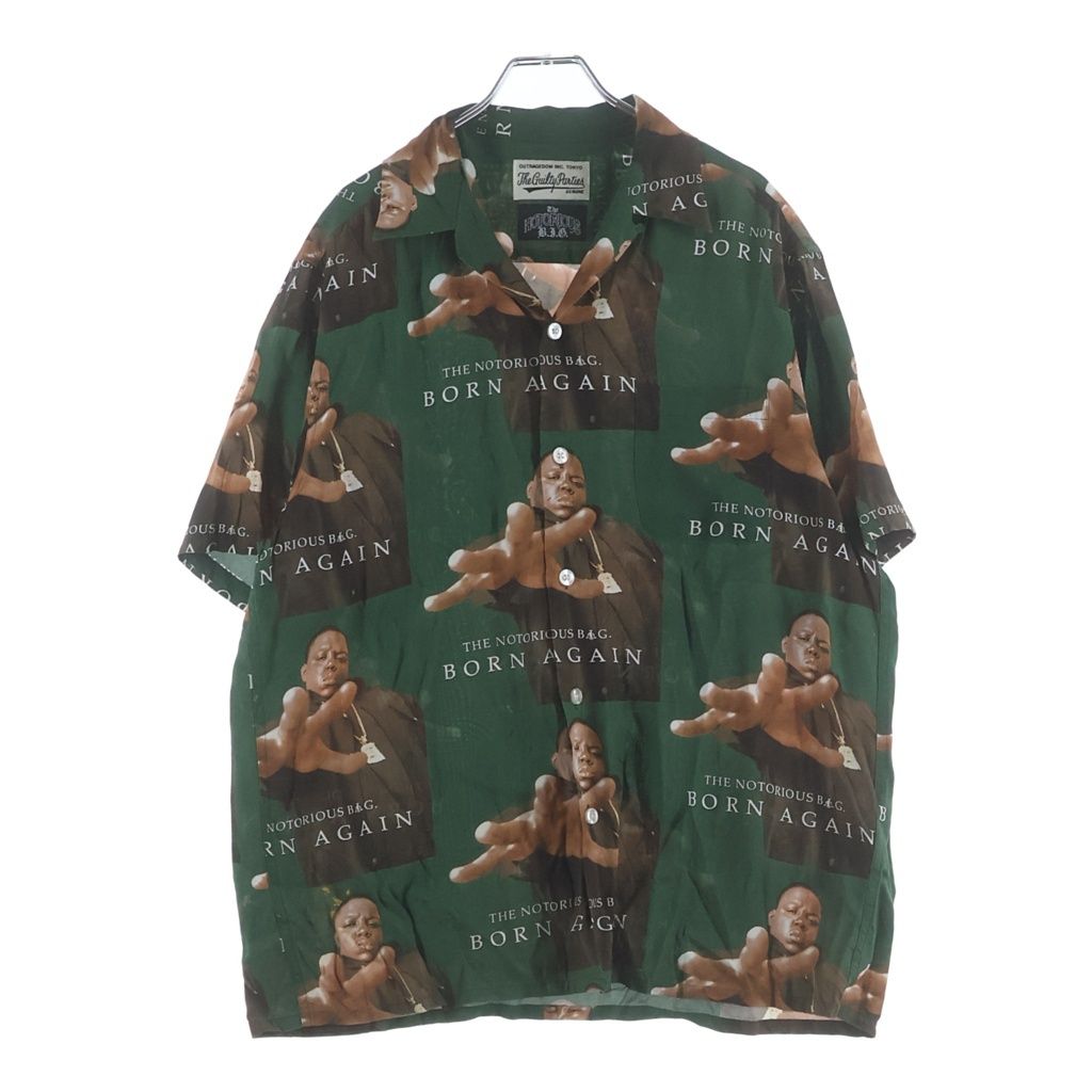 WACKO MARIA (ワコマリア) 21SS The Notorious B.I.G. Hawaiian Shirt ノートリアスビギー ハワイアンシャツ 開襟 アロハシャツ グリーン