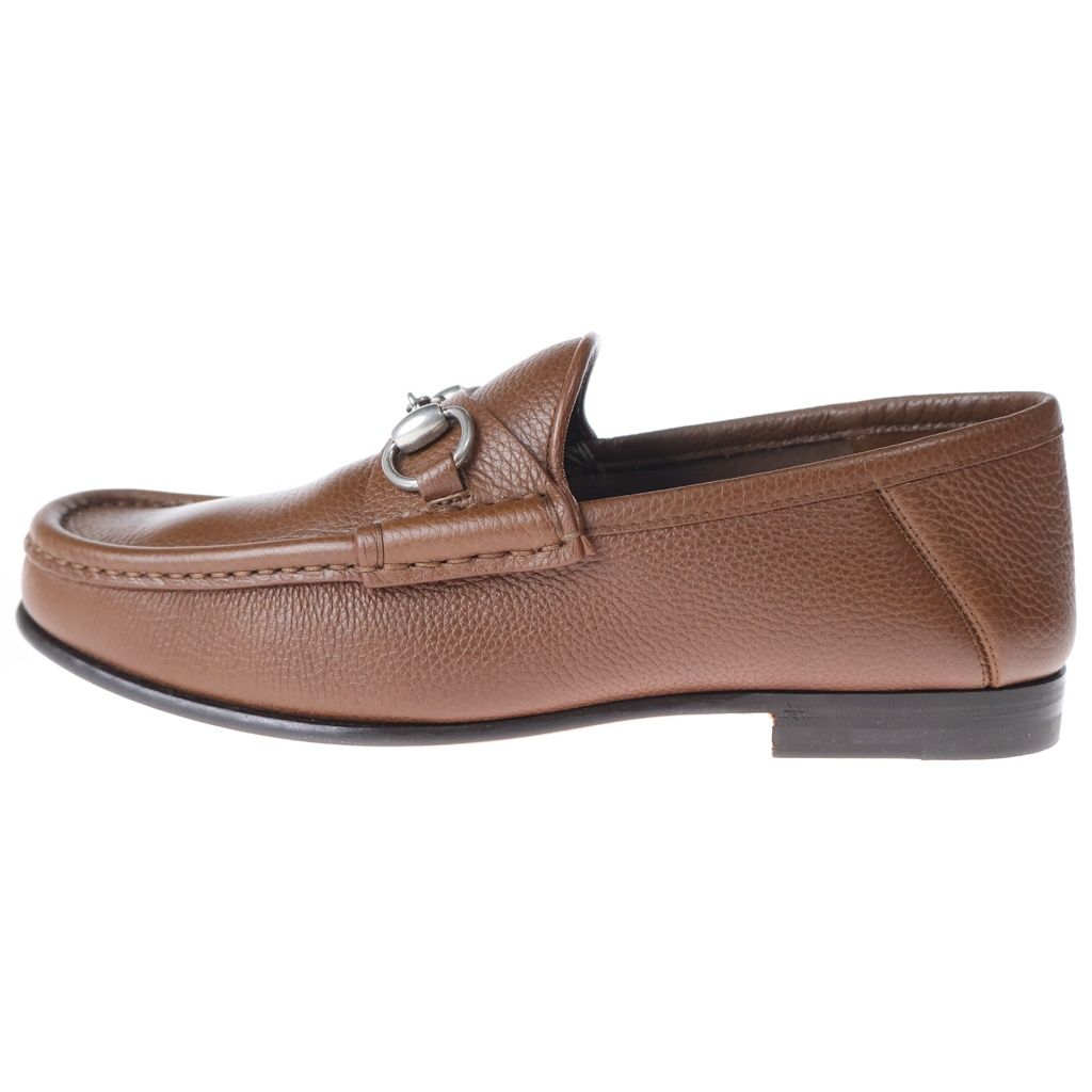 GUCCI (グッチ) ホースビット レザー ローカットシューズ ローファー ブラウン 816370