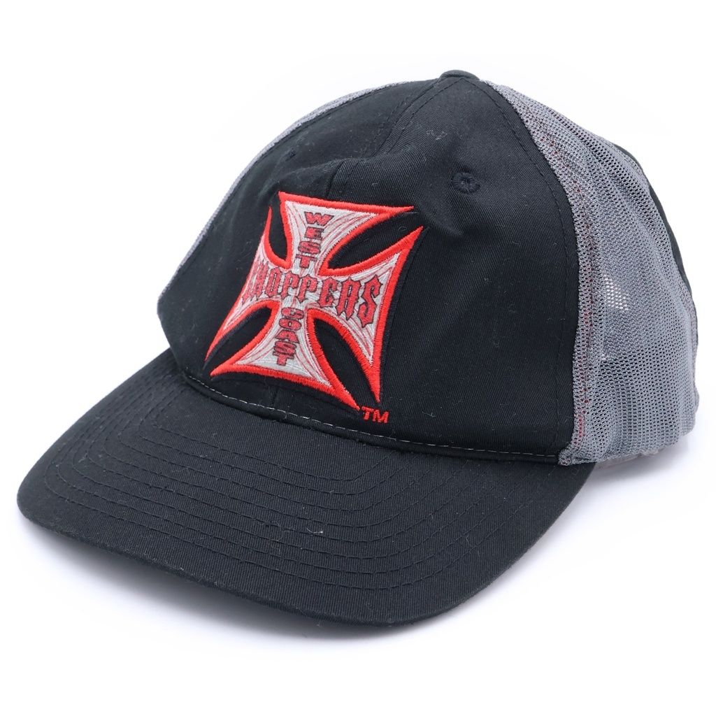 VINTAGE (ヴィンテージ) WEST COAST CHOPPERS (ウエスト コースト チョッパーズ) MESH CAP メッシュ キャップ ブラック/レッド