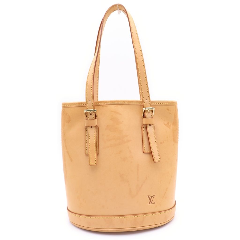LOUIS VUITTON (ルイヴィトン) ノマド バケットPM ハンドバッグ トートバッグ キャメル ブラウン レザー M85001 ゴールド金具