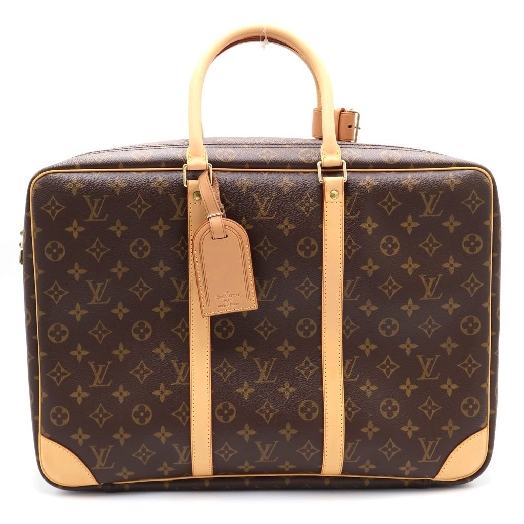 LOUIS VUITTON (ルイヴィトン) モノグラム シリウス45 ハンドバッグ トラベルバッグ ブラウン レザー×PVC M41408 ゴールド金具