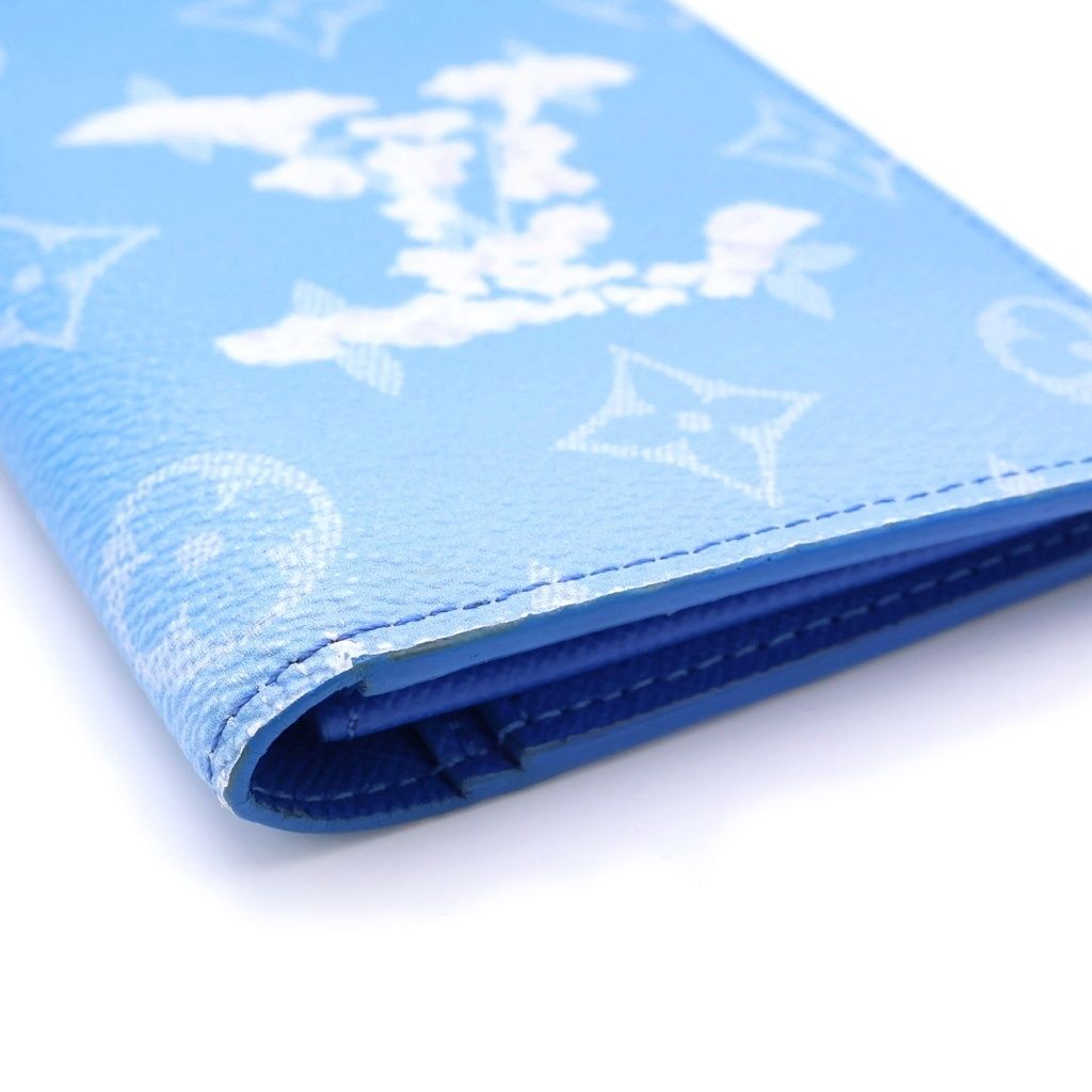 LOUIS VUITTON (ルイヴィトン) モノグラムクラウズ ポルトフォイユブラザ ロングウォレット 長財布 ブルー M69680