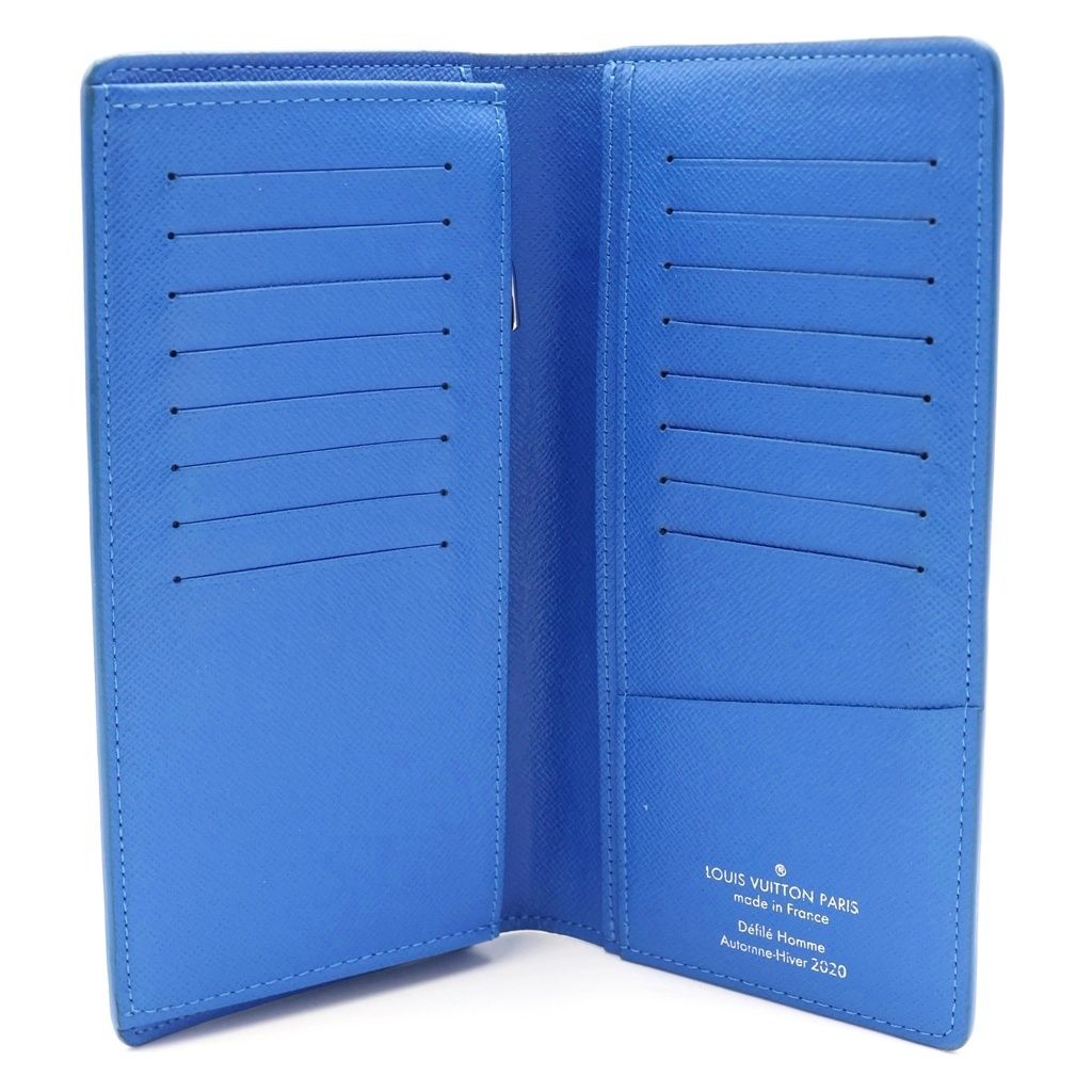 LOUIS VUITTON (ルイヴィトン) モノグラムクラウズ ポルトフォイユブラザ ロングウォレット 長財布 ブルー M69680