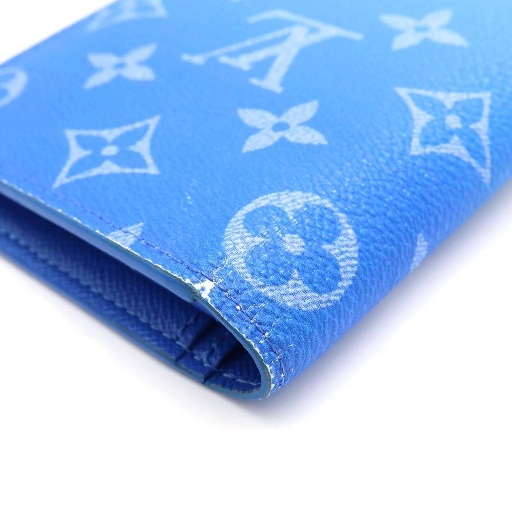 LOUIS VUITTON (ルイヴィトン) モノグラムクラウズ ポルトフォイユブラザ ロングウォレット 長財布 ブルー M69680