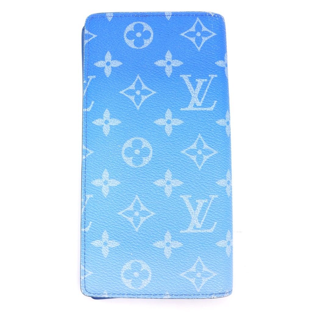 LOUIS VUITTON (ルイヴィトン) モノグラムクラウズ ポルトフォイユブラザ ロングウォレット 長財布 ブルー M69680