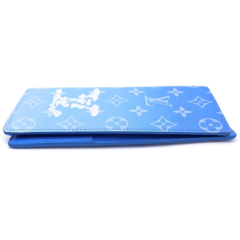 LOUIS VUITTON (ルイヴィトン) モノグラムクラウズ ポルトフォイユブラザ ロングウォレット 長財布 ブルー M69680