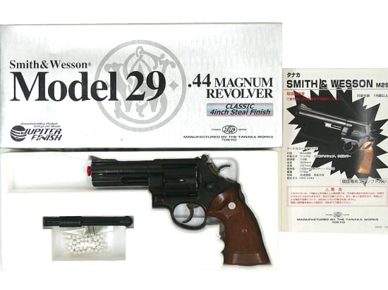 [タナカ] S&W M29 4インチ クラシック スチールジュピターフィニッシュ ペガサスシステム ガスガン (中古ランクAトイガン)