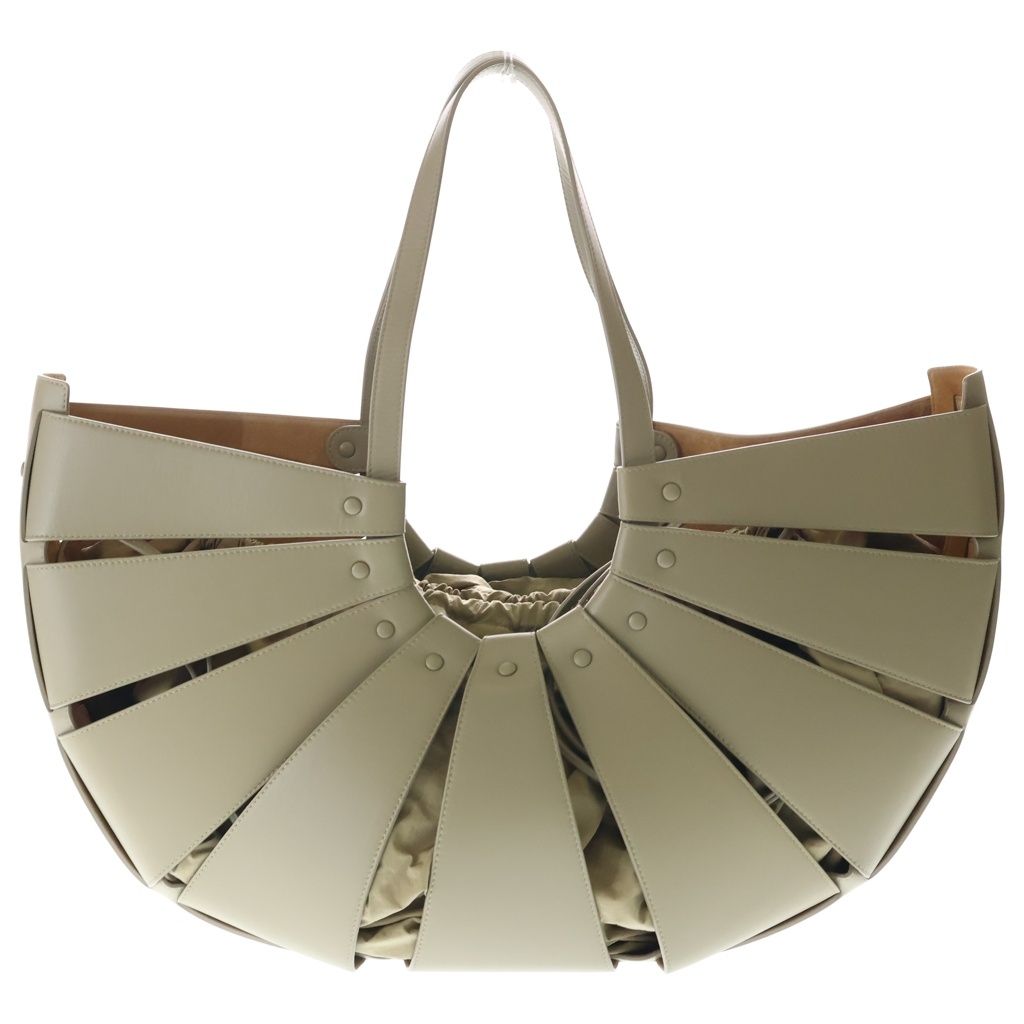 BOTTEGA VENETA (ボッテガヴェネタ) ザ シェル ナイロン/レザー ラージトートバッグ ベージュ 63,525円