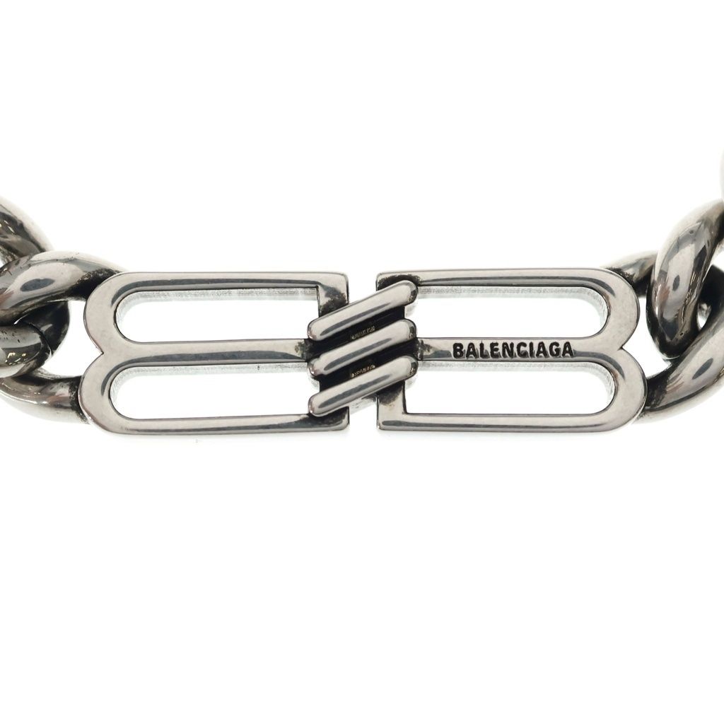 BALENCIAGA (バレンシアガ) BBアイコン チェーンネックレス シルバー