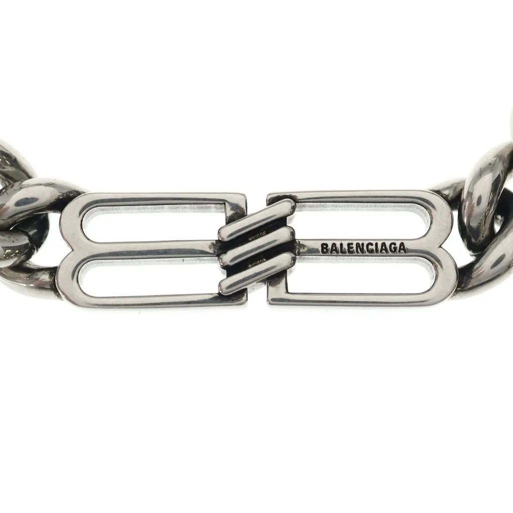 BALENCIAGA (バレンシアガ) BBアイコン チェーンネックレス シルバー