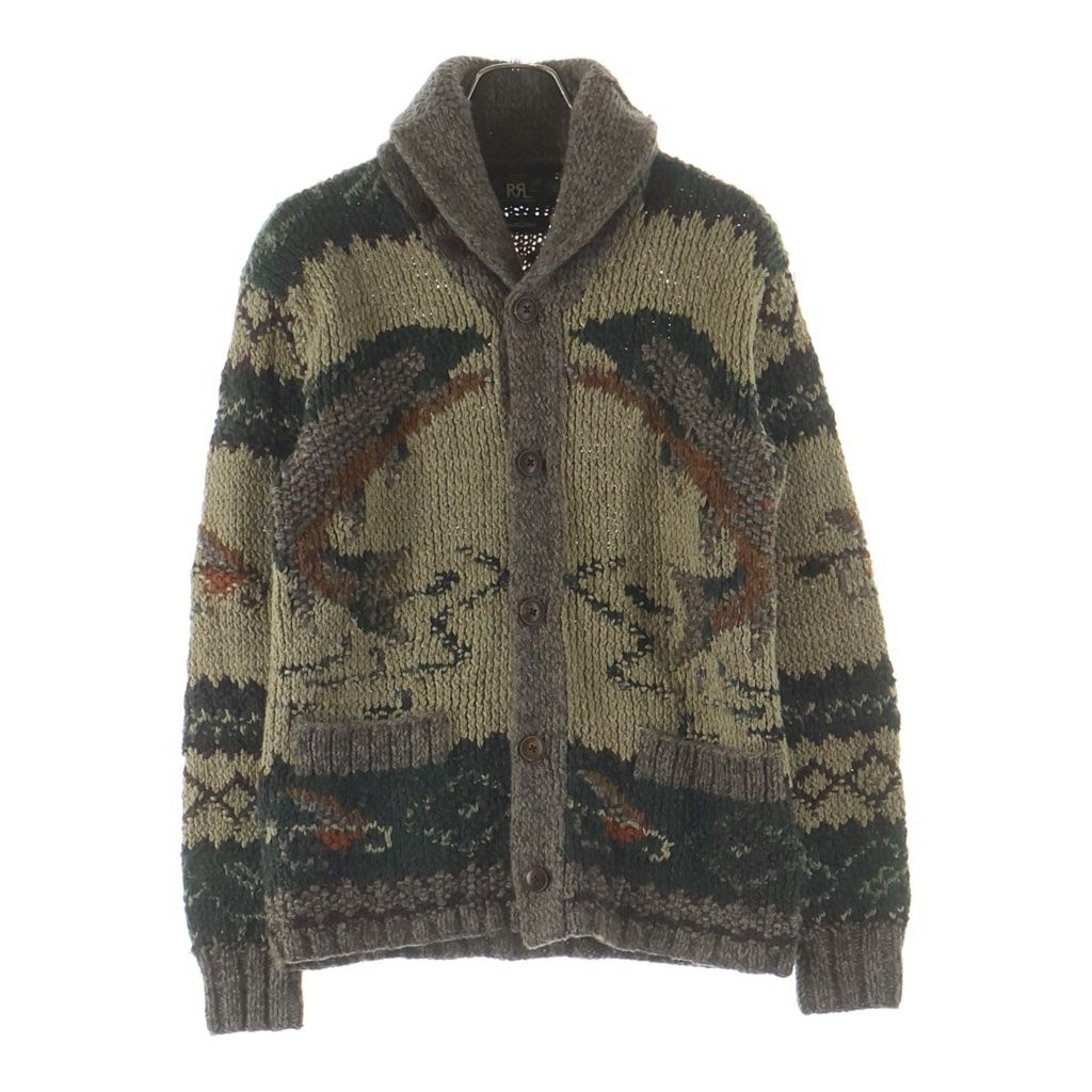RRL (ダブルアールエル) HAND KNIT SHAWL CARDIGAN 一つ星 ハンドニット ウール ショールカラー カーディガン ベージュ