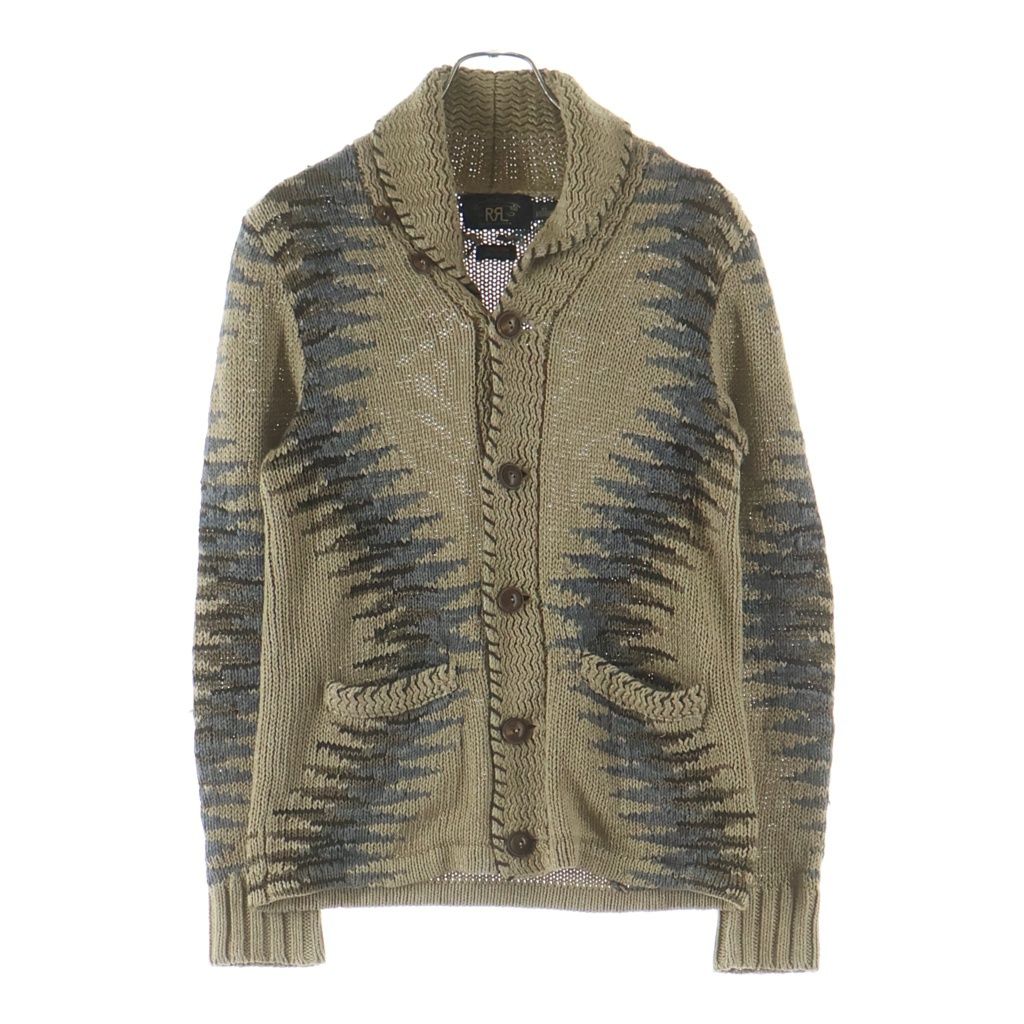 RRL (ダブルアールエル) 一つ星 リネン混 ショールカラー カーディガン ベージュ