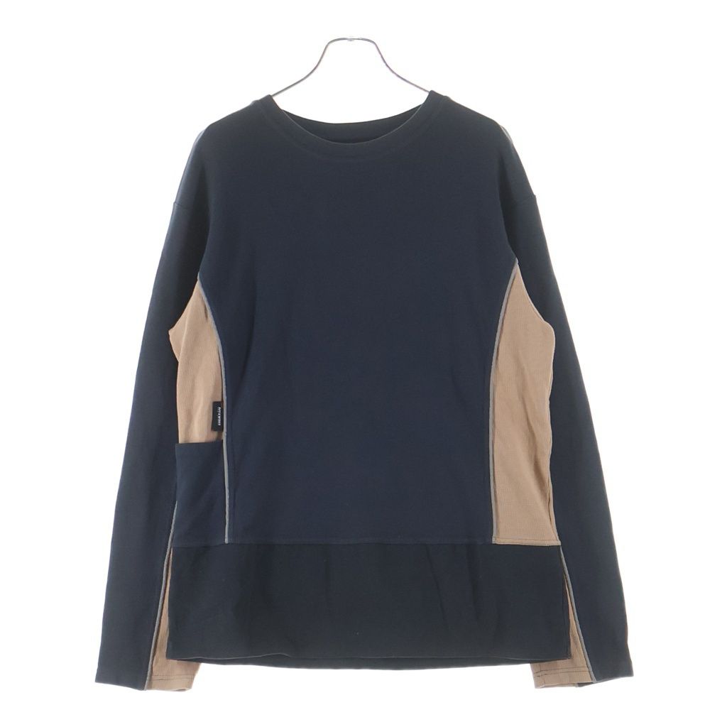 AFFIX (アフィックス) Docking L/S 切り替え ロングスリーブ 長袖Tシャツ クルーネック グレー