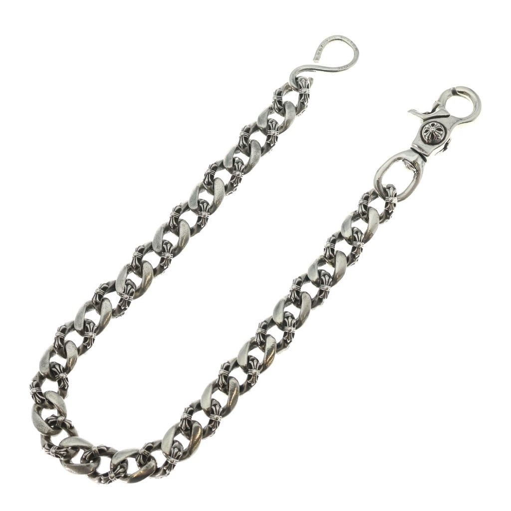 CHROME HEARTS (クロムハーツ) FANCY LONG-S/1クリップロングファンシー ウォレットチェーン シルバー BCA074