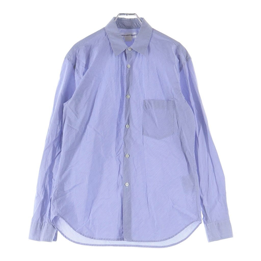 COMME des GARCONS SHIRT (コムデギャルソンシャツ) FOREVERライン レジメンタルストライプ コットン 長袖シャツ ブルー CDGS2BS