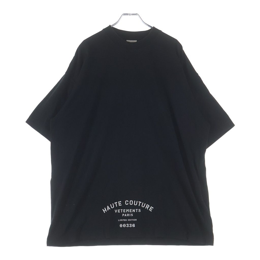 VETEMENTS (ヴェトモン) ビッグTシャツ ブラック コットン