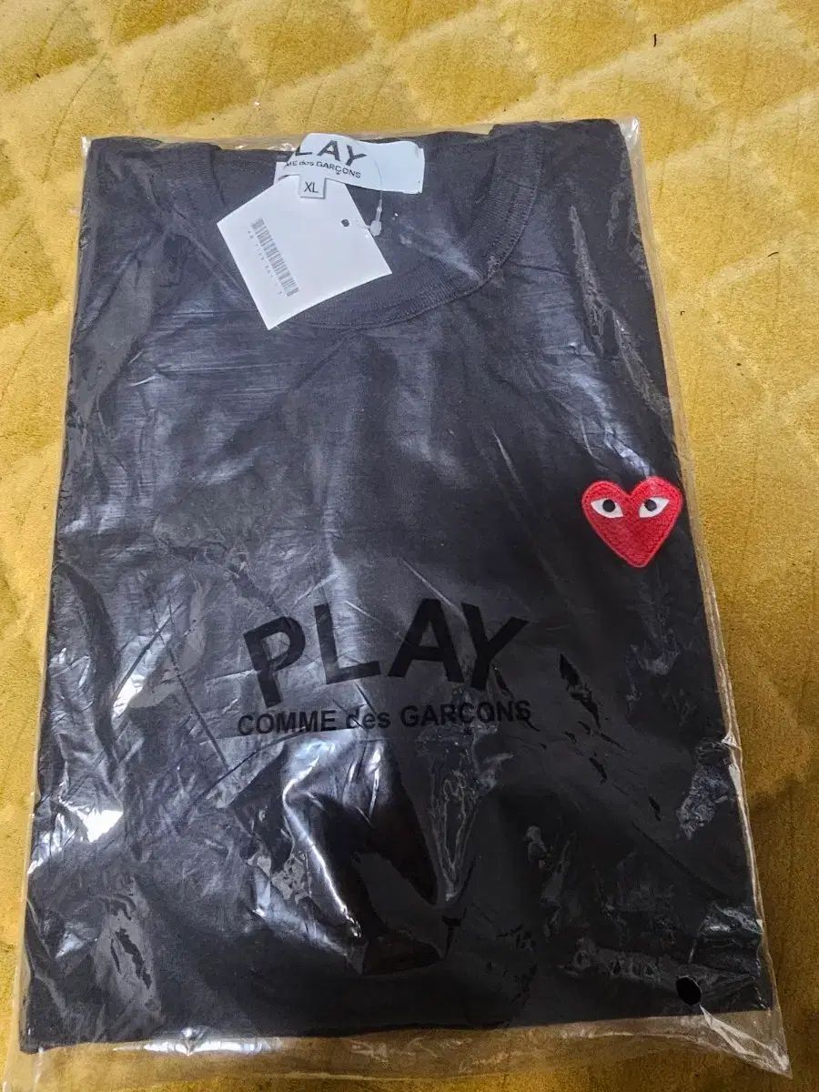 COMME des GARCONS PLAY ブラック 半袖Tシャツ XL 新品