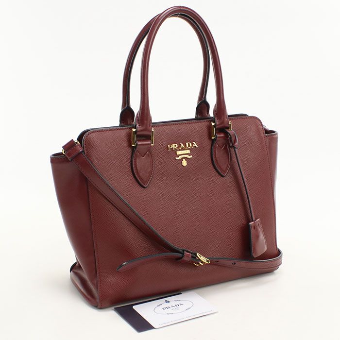 PRADA プラダ 2WAY 1BA113 トートバッグ/サフィアーノレザー【中古】 レディース