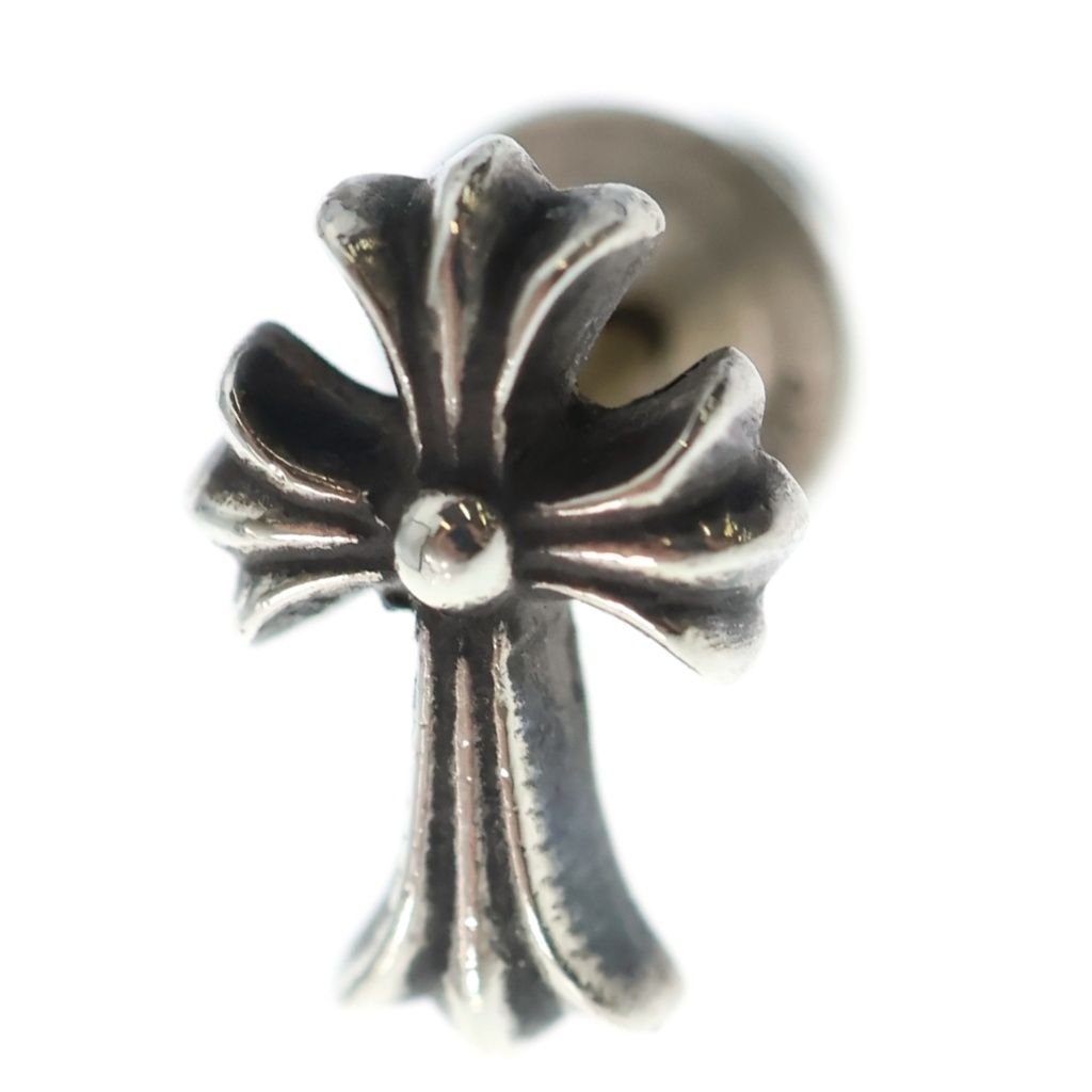 CHROME HEARTS (クロムハーツ) CH CRSS 2 FAT CHクロスファット スタッドピアス シルバー BCA092