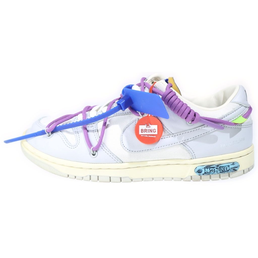 NIKE (ナイキ) ×OFF WHITE DUNK LOW SAIL NEUTRAL GRAY DM1602-107 オフホワイト ダンク ニュートラルグレー ローカットスニーカー ホワイト/グレー US9.5/27.5cm