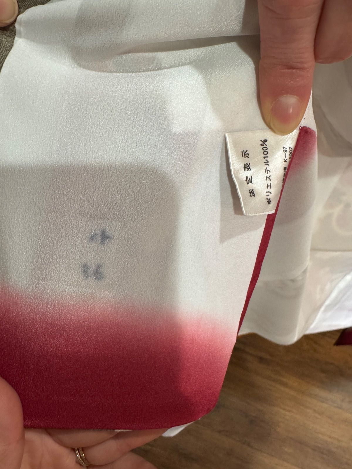 二尺袖着物　卒業袴用着物　レディース【5】茶色✖️グレー花柄