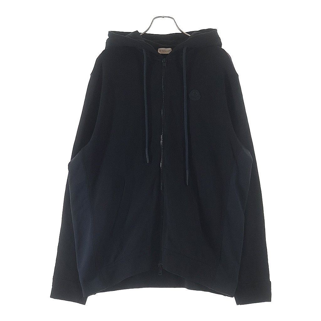 MONCLER (モンクレール) 19AW ラバーワッペンロゴ サイド切り替え ジップアップ スウェットパーカー フーディー ブラック E20918429050 8098U 27,824円