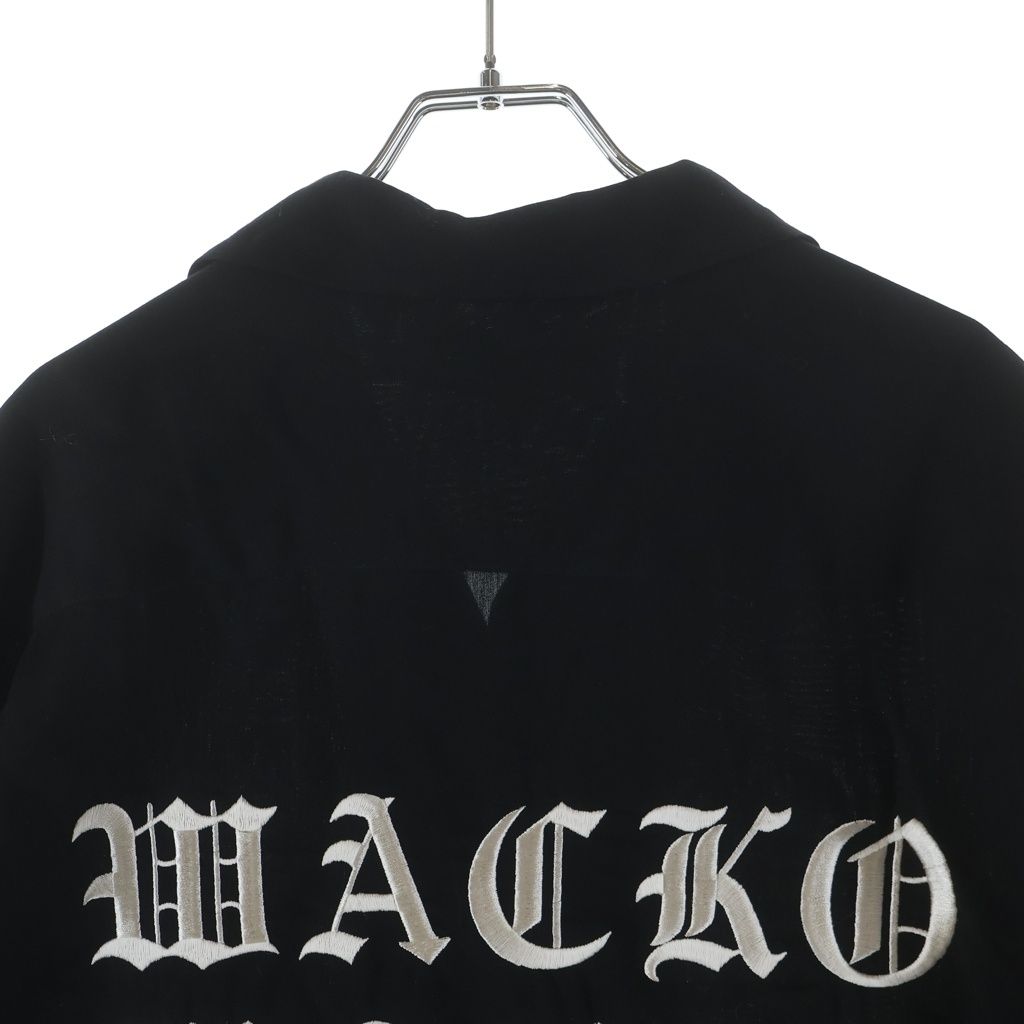 WACKO MARIA (ワコマリア) 25SS 50'S SHIRT S/S TYPE-3 フィフティーズ バックロゴ刺繍 半袖 オープンカラーシャツ ブラック 25SS-WMS-OC07