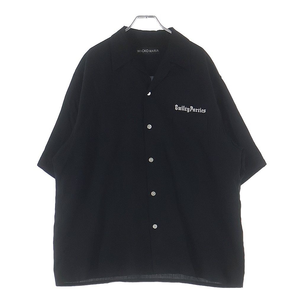 WACKO MARIA (ワコマリア) 25SS 50'S SHIRT S/S TYPE-3 フィフティーズ バックロゴ刺繍 半袖 オープンカラーシャツ ブラック 25SS-WMS-OC07
