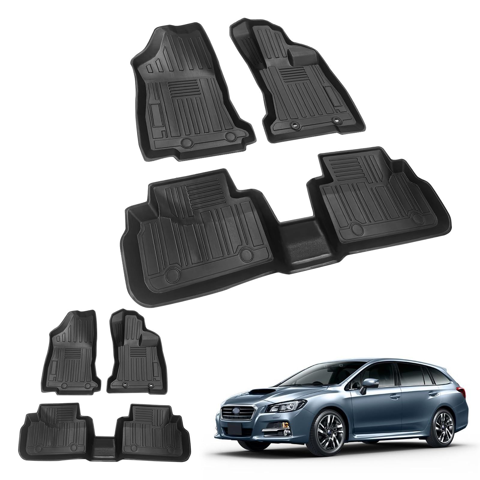 新品 適合対応スバル レヴォーグ VN系専用 2017年-2024年 レヴォーグ レイバック フロアマット LEVORG 3Dフロアマット 車種専用設計 防水 汚れ防止 滑り防止 傷防止 3D立体 内装 保護パーツ 取付簡単 ブラック