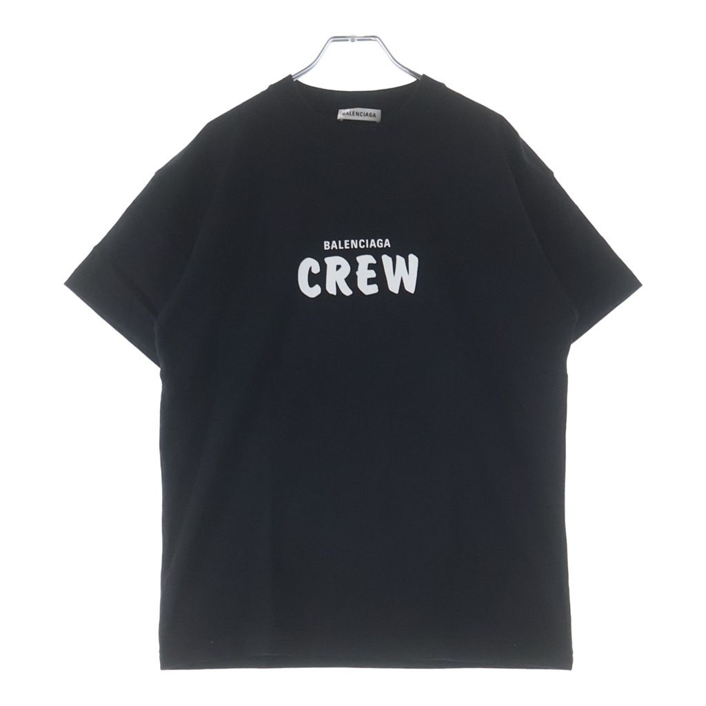 BALENCIAGA (バレンシアガ) 20SS CREWプリント クルーネック 半袖Tシャツ ブラック 612965 TIV24