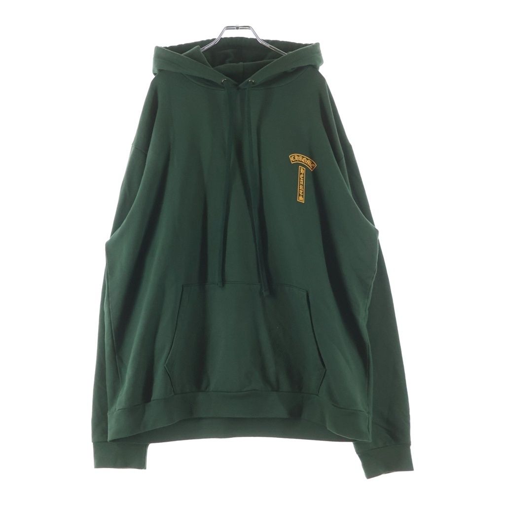 CHROME HEARTS (クロムハーツ) SWTSHRT PLVR LTD ONLINE オンライン限定 Tバープリント プルオーバースウェットパーカー フーディー グリーン