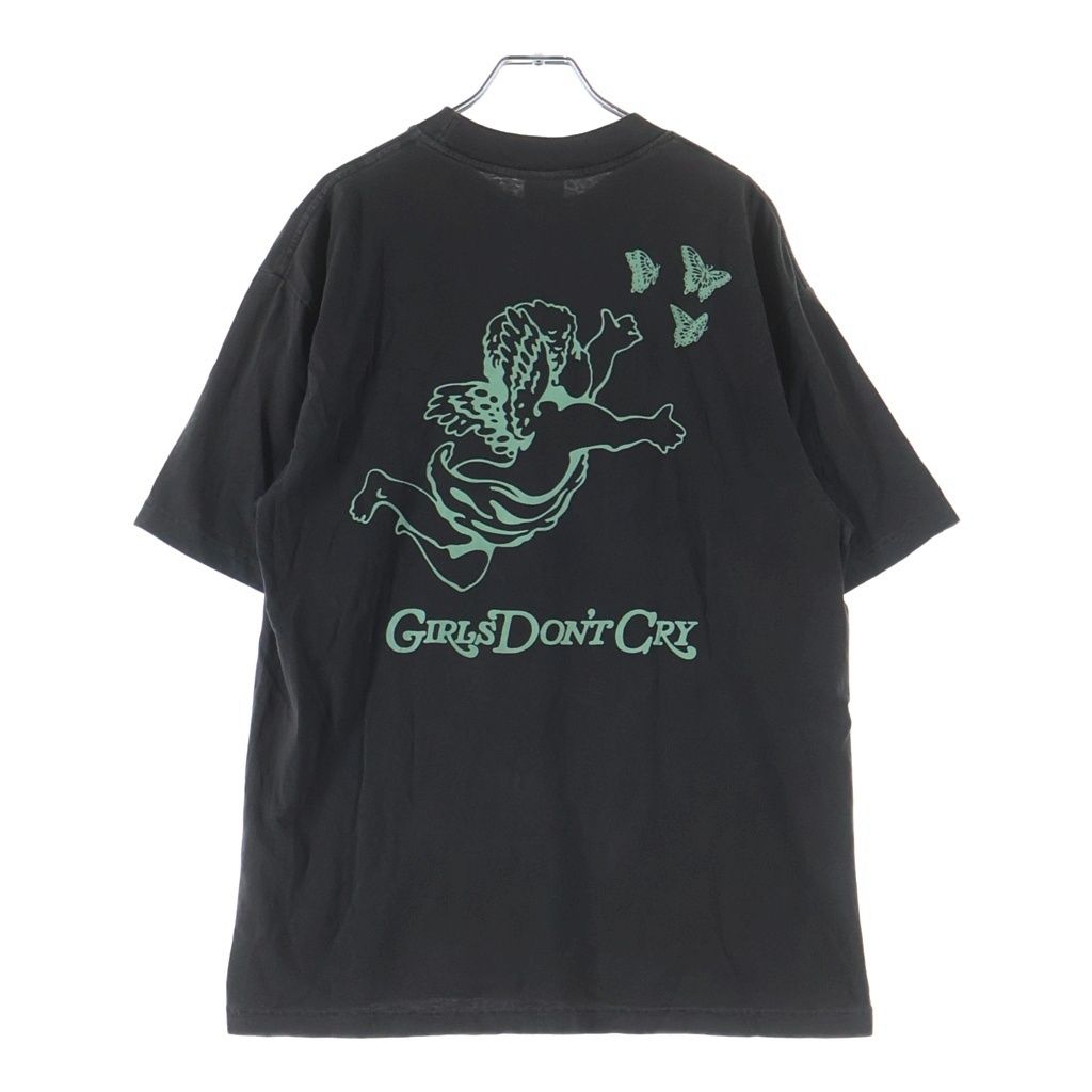 Girls Don't Cry (ガールズドントクライ) 24SS GDC Angel Logo S／S T-Shirt エンジェルプリント 半袖Tシャツ カットー ブラック