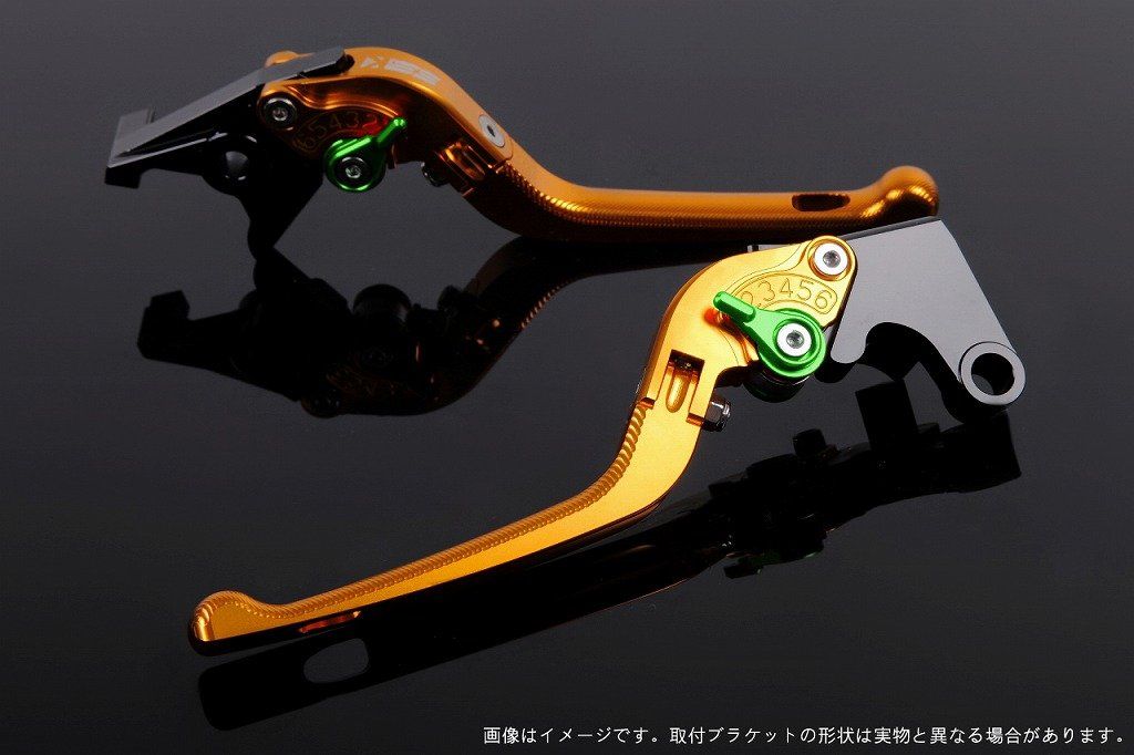 新品 SSK スピードラ アジャストレバーセット 3D可倒式 レバー本体カラー:ゴールド アジャスターカラー:グリーン HONDA ADV150 KF38