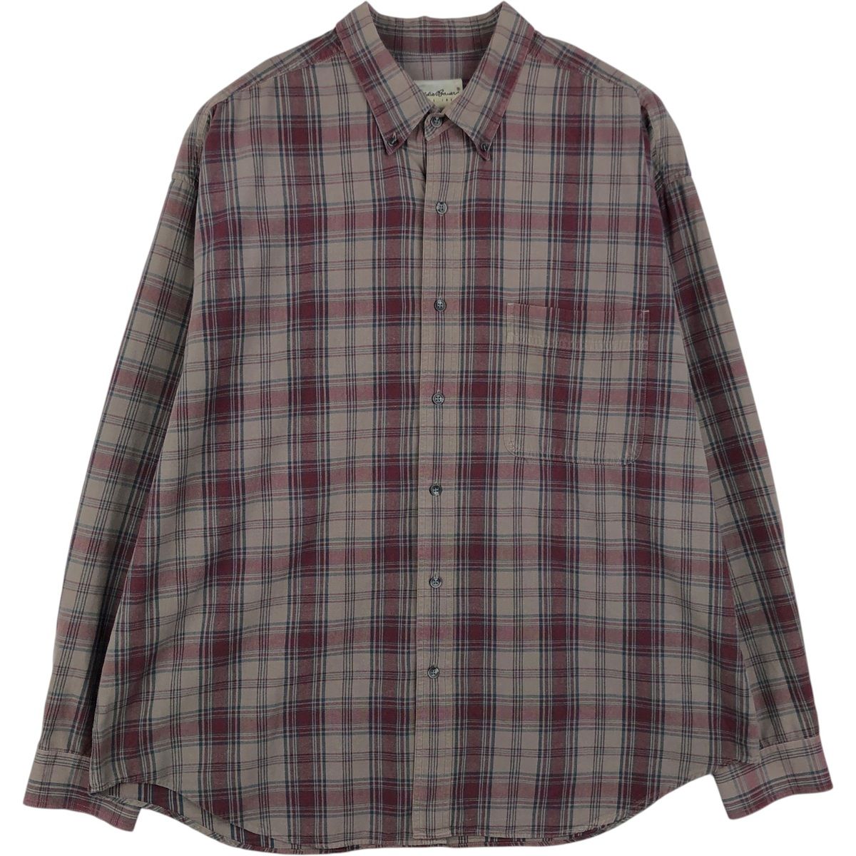 古着 エディーバウアー Eddie Bauer 長袖 ボタンダウンチェックシャツ メンズXL相当/eaa647669