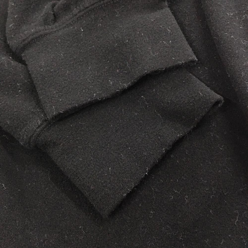 美品】ビームスゴルフ 長袖ハイネックシャツ 黒×白 フロントロゴ 表微