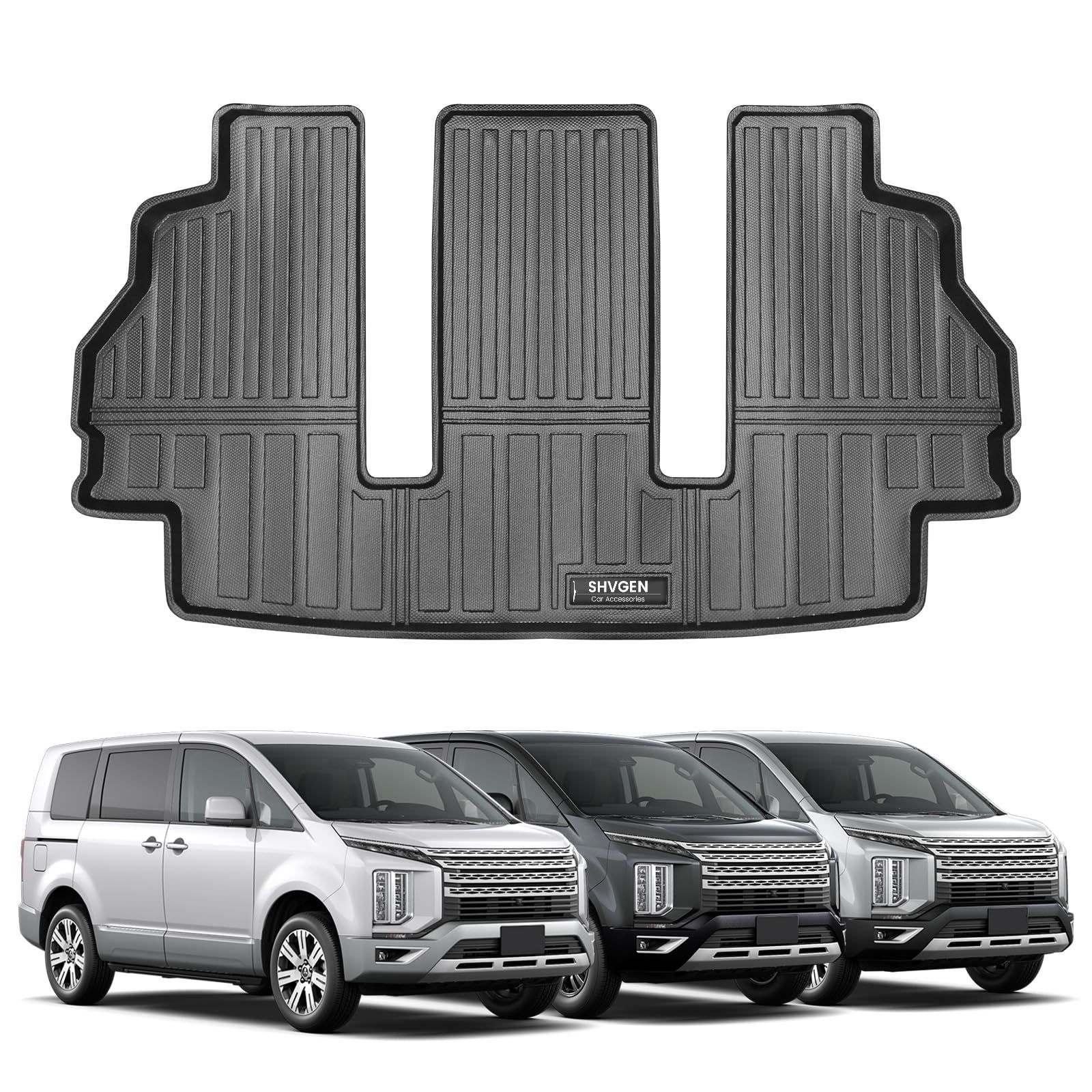 新品 Shvgen適合三菱新型DELICA D5 デリカ D5型専用設計ラゲッジマット2019年2月～現行3D立体構造デリカd5 ランクマット荷室マットカーゴマットトランクマットラゲージトレイ防水DELICA カスタムパーツ 縁高 TPE材質 耐摩擦 耐汚 折