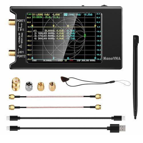 【新品】ベクトルネットワークアナライザ、V4.3 10KHz -1.5GHz HF VHF UHF ポータブルアンテナアナライザ、4インチタッチスクリーン、脳波測定器、Sパラメータ、VSWR、位相、遅延、スミスチャート測定 236e5f08